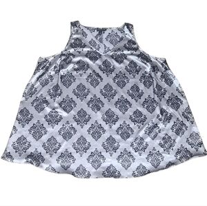 Lane Bryant Black and Silver Sleeveless Top Size 18